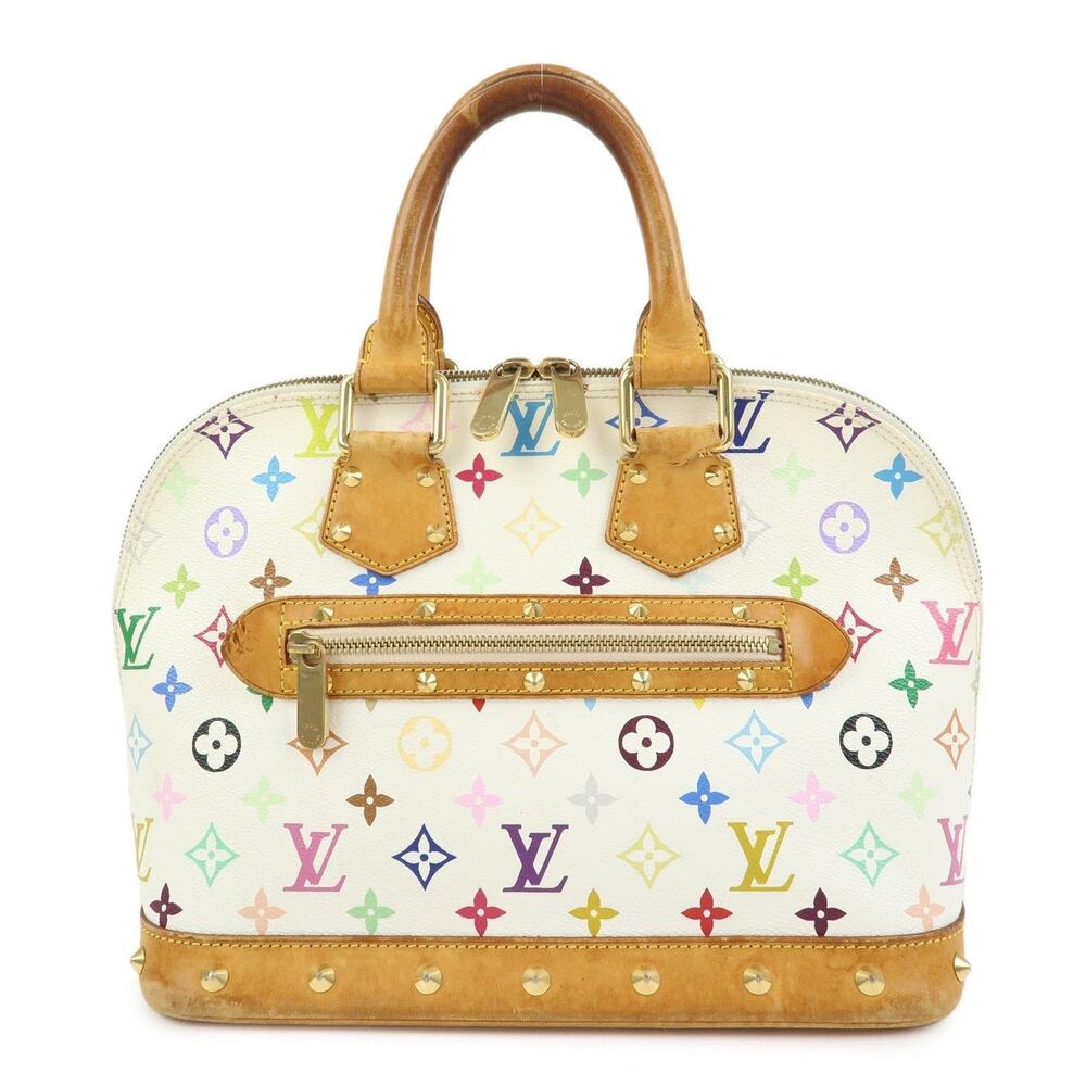 Louis Vuitton Monogram Multicolor Alma PM Handbag White